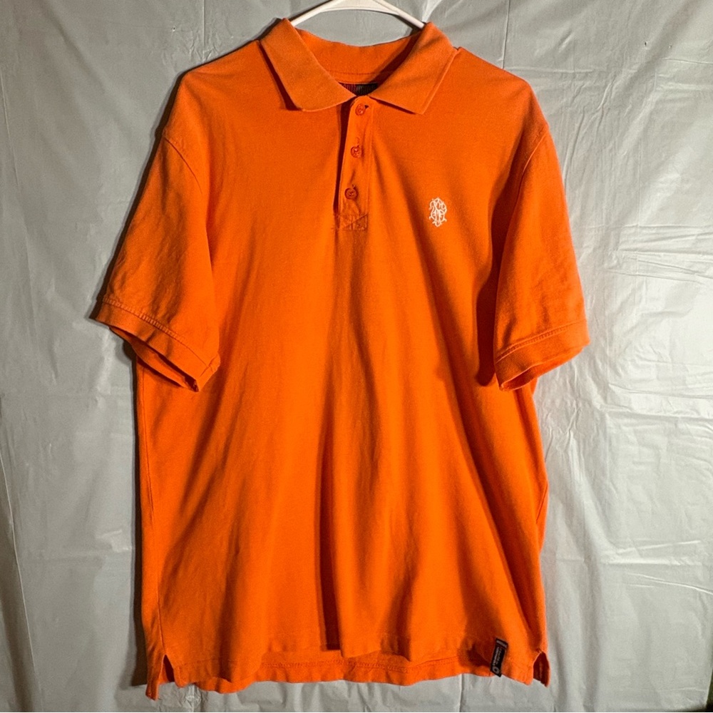South Pole Orange Polo Shirt Mens Med Cotton Short Sleeve Urban Hip Hop Skater‎